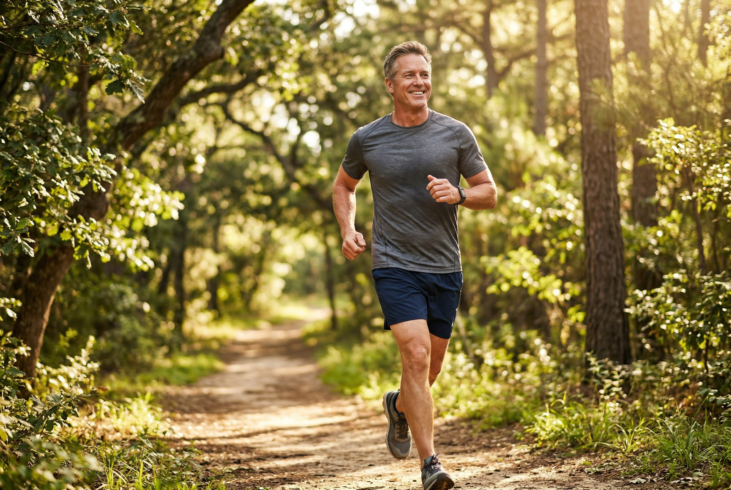 Man with restored energy and vitality