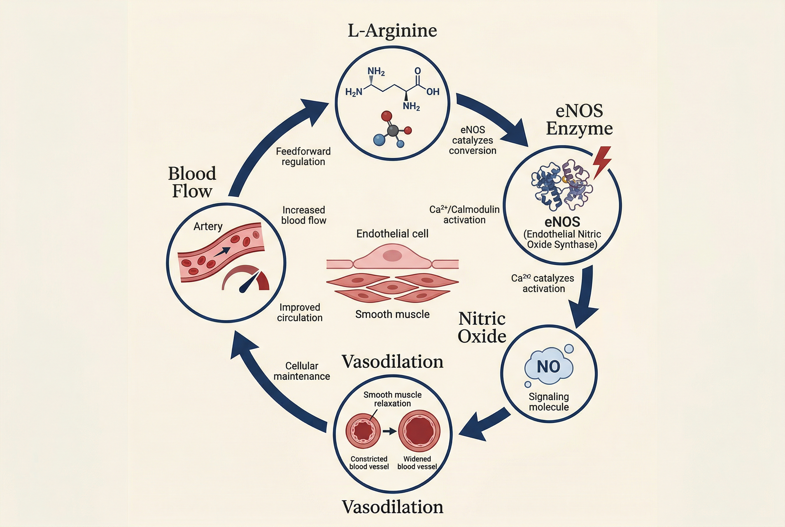 The nitric oxide production mechanism